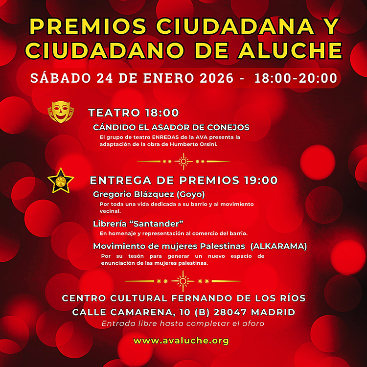 Premios ciudadania y ciudadano de Aluche